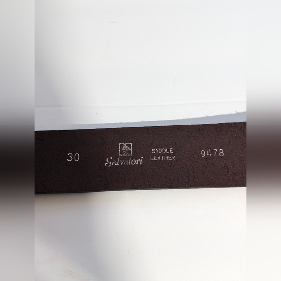 Salvatori Saddle Leather Brown Belt, Size 30 - Picture 11 of 12
